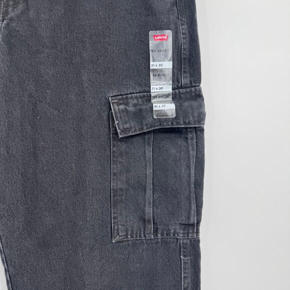 NWT Levi's '94 Women's Mid Rise Baggy Black Cargo Dark Denim Jeans Pants Size 31 - Picture 5 of 14